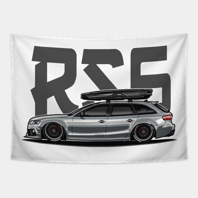 RS6 Avant - Touring Mode (White) Tapestry by Jiooji Project