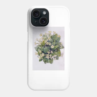 Primroses watercolour painting Phone Case