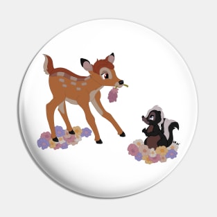 Bambi and Flower in the Flowers Pin