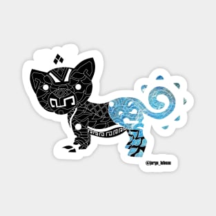 negative blue cougar ecopop Magnet