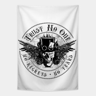 Burning Spade Skull Graphic Tapestry