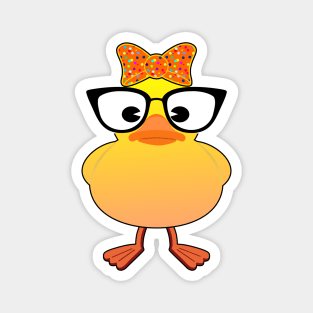 Cool Rubber duck with glasses Magnet