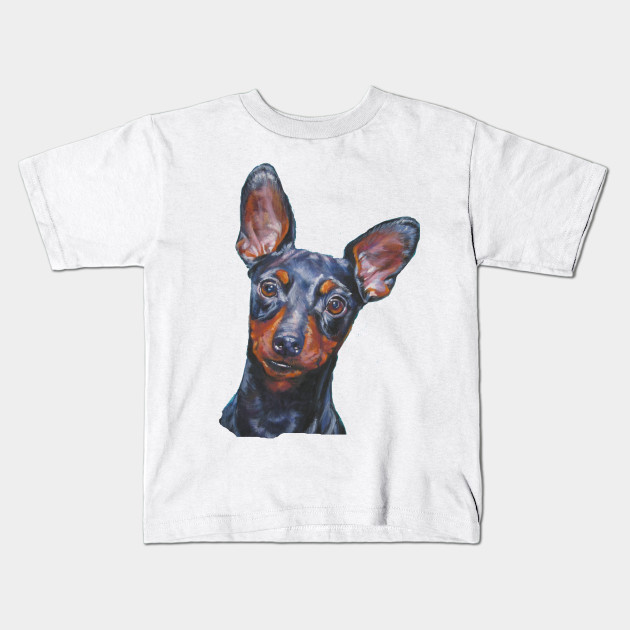 Miniature Pinscher Fine Art Painting Miniature Pinscher Kids T