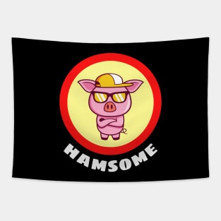 Hamsome - Pig Pun Tapestry