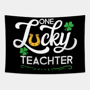 One Lucky Teacher Patrick Day School PreK Teacher Outfit Tapestry