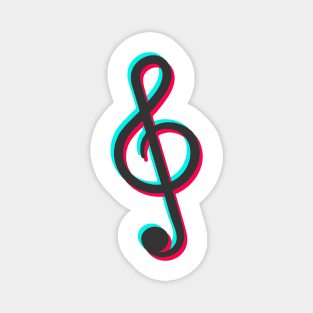 TikTok Music Sign Black Magnet