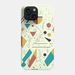 boho Design - Minimal Bohemian Style Floral Shapes Phone Case