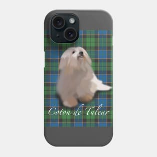 coton de tulear tartan Phone Case