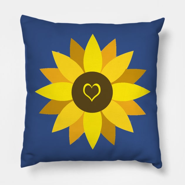 Sunflower Love Pillow by Klssaginaw