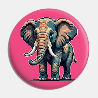 Pixel Elephant Pin