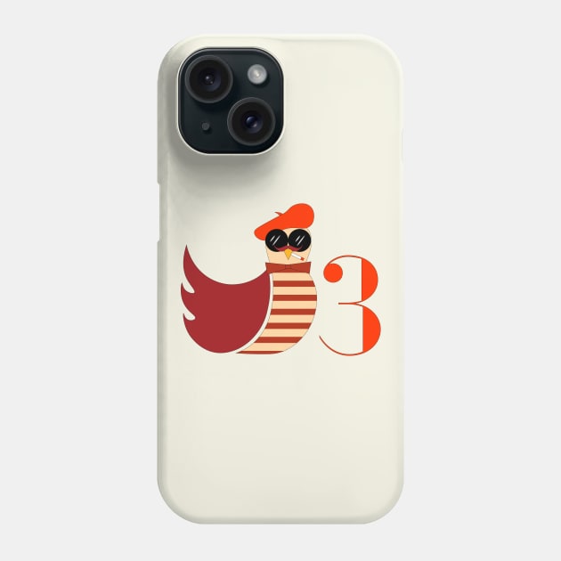 3 French Hens Phone Case by bluehair