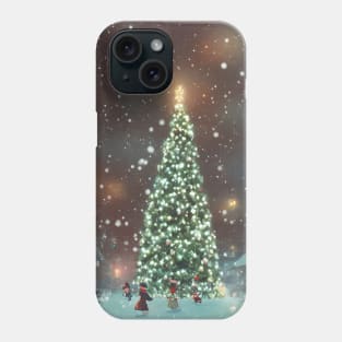 Vintage Christmas Reunion with Family and Friends by the Snowy Weather Phone Case