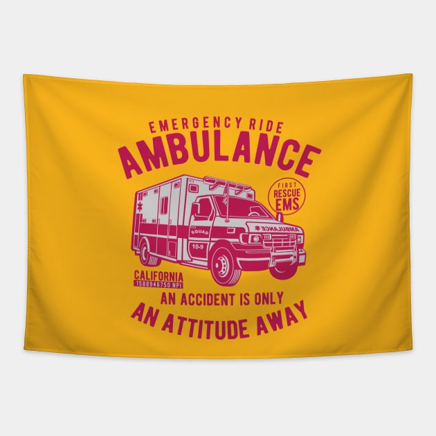 Fast-Track Your EMERGENCY AMBULANCE RIDE Tapestry by HealthPedia