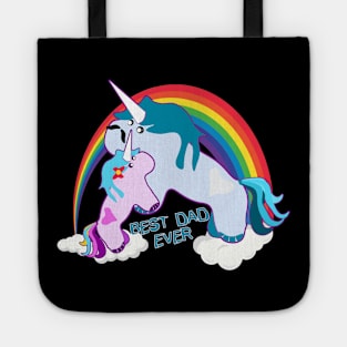 Best Dad Ever Unicorn with Rainbow Special Design for Unicorn lovers Gift Tote