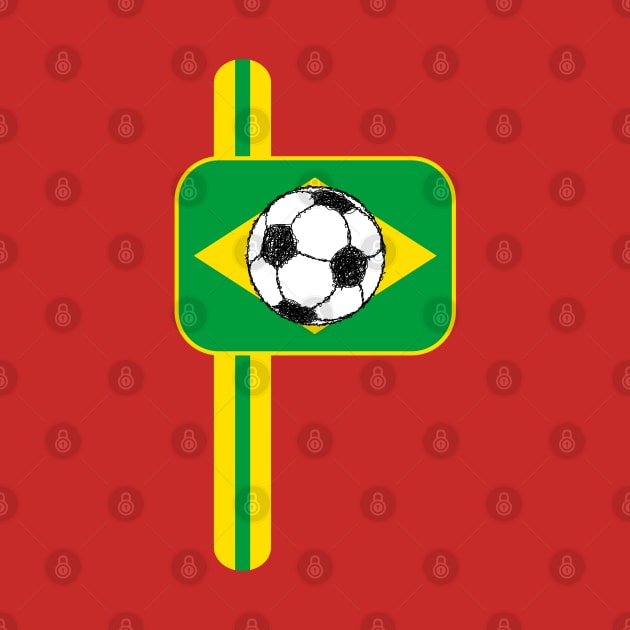 Brazil Flag Football Sketch by mailboxdisco