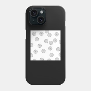 Irregular Mandala Pattern in Black Gray and White Phone Case