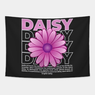 Daisy flower vector with typography Tapestry