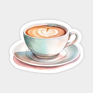 Cappuccino Heart Art Magnet