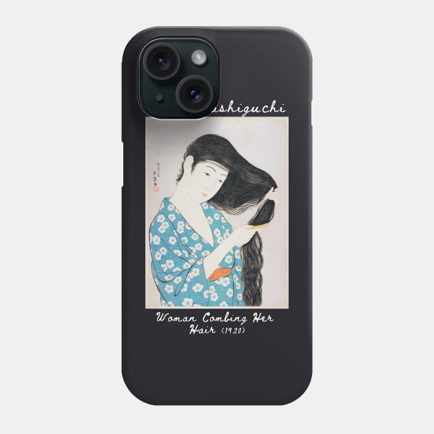 Woman Combing Her Hair, Goyō Hashiguchi Phone Case by theartdisclosure