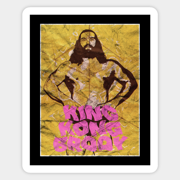 Bruiser Brody Yellow/Pink - Pro Wrestling - Sticker