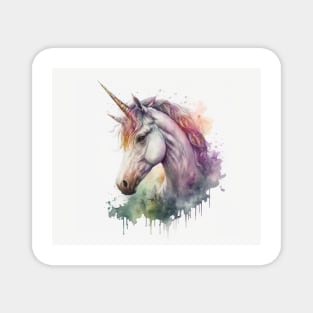 Unicorn Watercolour Painting Magnet