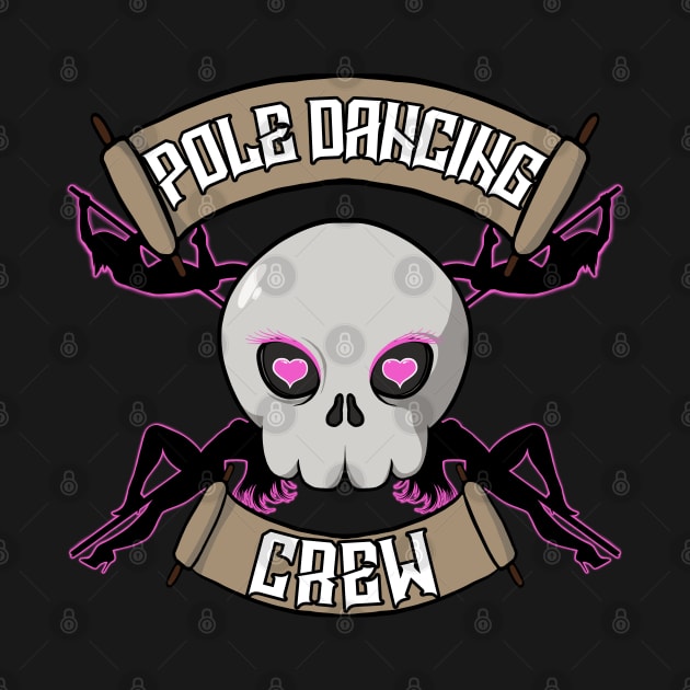 Pole dancing crew Jolly Roger pirate flag by RampArt