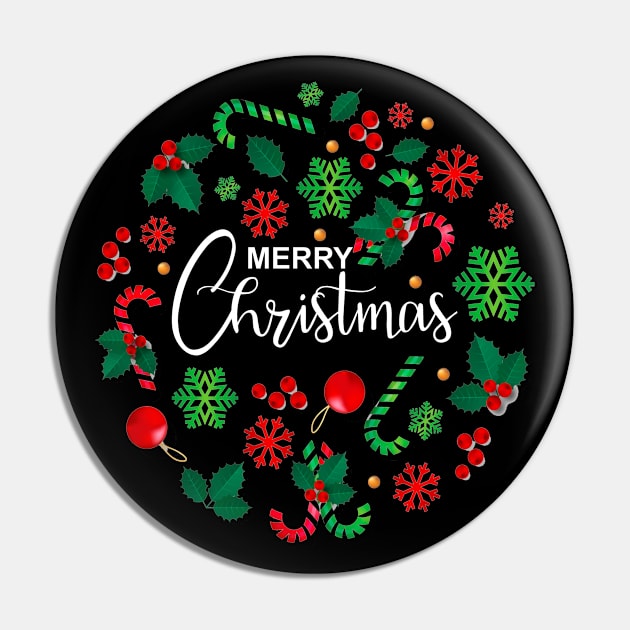 Merry Christmas Pin by karascom