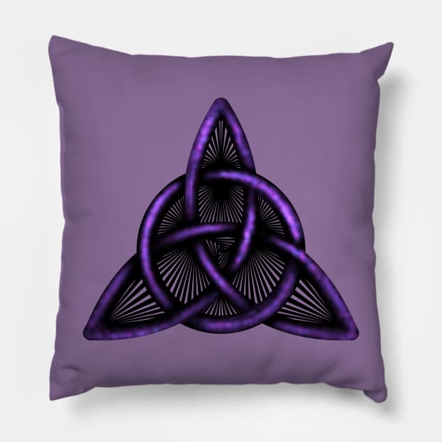 Trinity Knot Zentangle Pillow by Kcinnik