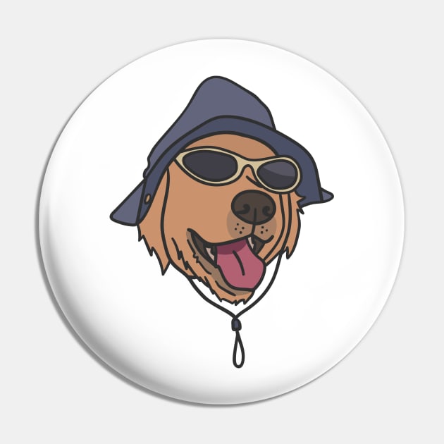 Bucket Hat Golden Pin by jeff's stickers