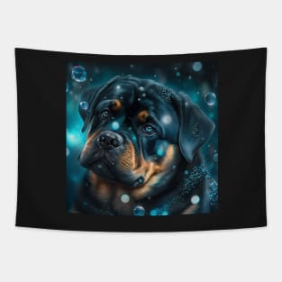 Rottweiler Bubbly Tapestry