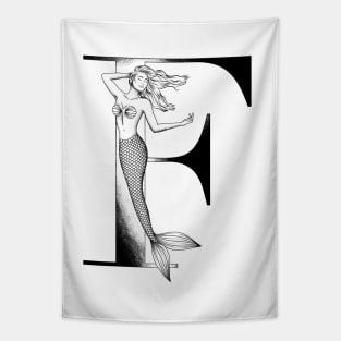 Mermaid Monogram F Tapestry