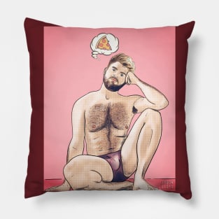 Thinking About Pizza Pillow