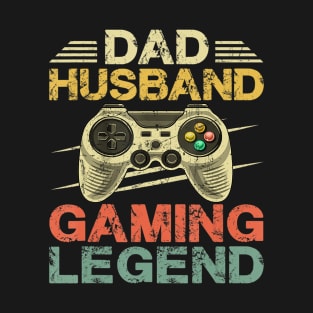 Gaming Gift Dad Daddy Husband Funny Gamer Video Game T-Shirt