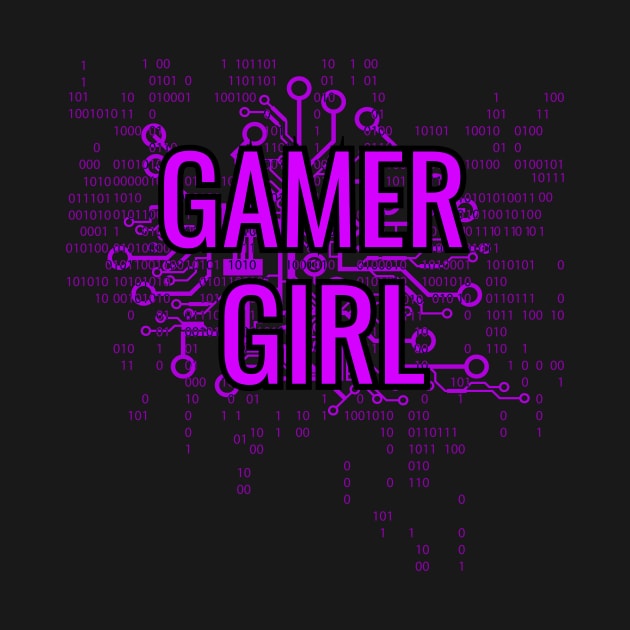 GAMER GIRL Purple cyber circuit by FutureImaging