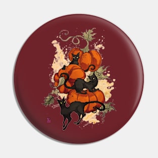 Halloween black cats Pin