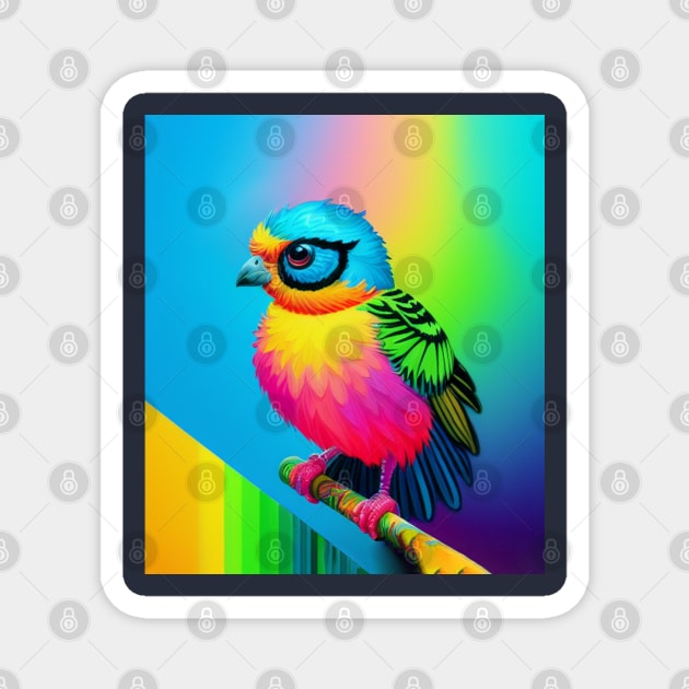 Colorful Small Parrot Magnet by Nobiya