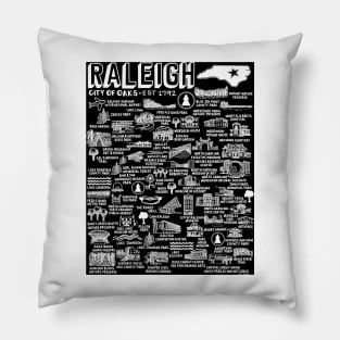 Raleigh Map Pillow