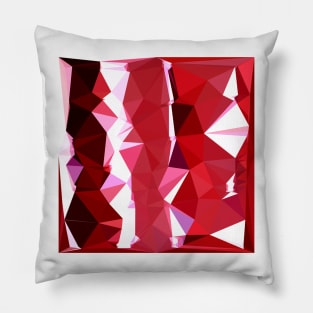 Barn Red Abstract Low Polygon Background Pillow