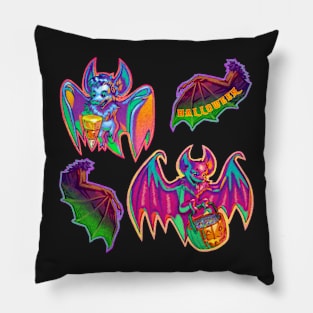 Halloween Bats Pattern Pillow