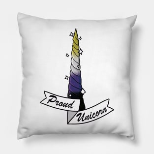 Pride Unicorn - Nonbinary Pillow