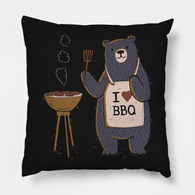 I Love BBQ Pillow by eduely