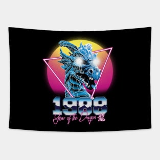 Dragon chinese retrowave zodiac Made in 1988 Tapestry