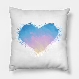 Pastel Heart Design Pillow