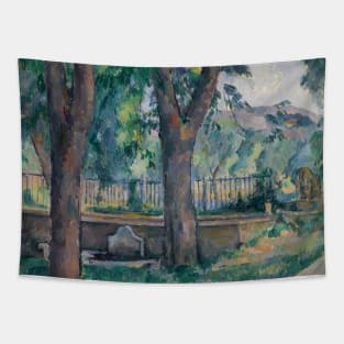 The Pool at the Jas de Bouffan by Paul Cezanne Tapestry