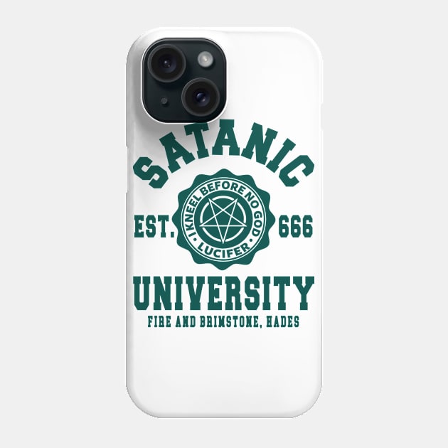 SATANIC UNIVERSITY - SATANISM OCCULT Phone Case by Tshirt Samurai