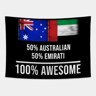 50% Australian 50% Emirati 100% Awesome - Gift for Emirati Heritage From United Arab Emirates Tapestry