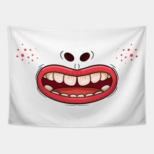 Cartoon Mouth Smile Tapestry