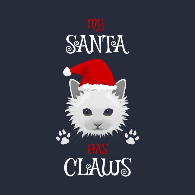 My Santa Has Claws Cat Lover's Cute Christmas by WeirdFlex