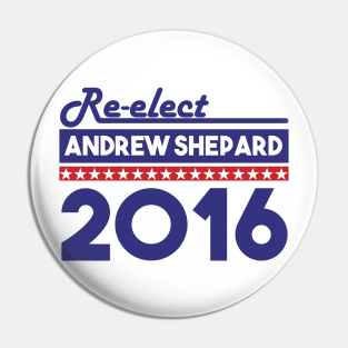 Re-Elect Andrew Shepard 2016 (Bold) Pin