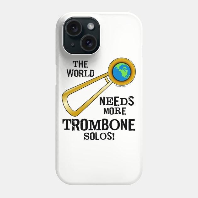 Trombone Solos Phone Case by Barthol Graphics